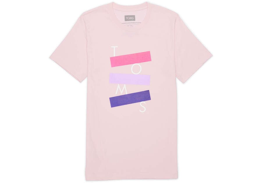 Toms Stacked Logo Kurzes Sleeve Tee T-shirts Herren Rosa Schweiz | Bestellen Schweiz551-690