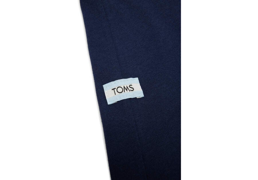 Toms Stacked Logo Long Sleeve Tee T-shirts Damen Navy Schweiz | Bestellen Schweiz664-336