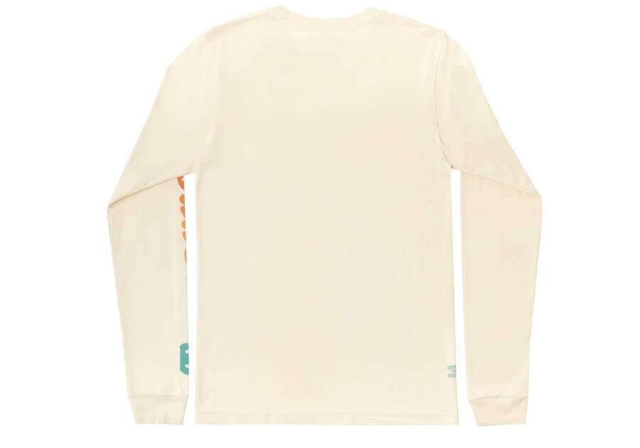 Toms TOMORROW Logo Long Sleeve T-shirts Damen Weiß Schweiz | Bestellen Schweiz705-470