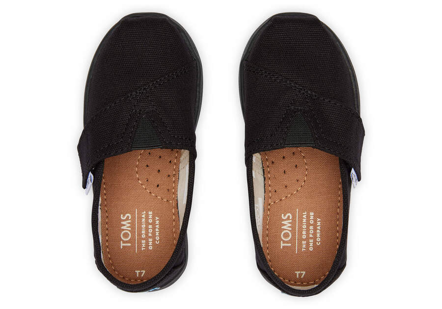 Toms Tiny Alpargata Canvas Alpargatas Kinder Schwarz Schweiz | Bestellen Schweiz010-458