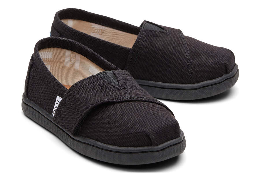 Toms Tiny Alpargata Canvas Alpargatas Kinder Schwarz Schweiz | Bestellen Schweiz010-458