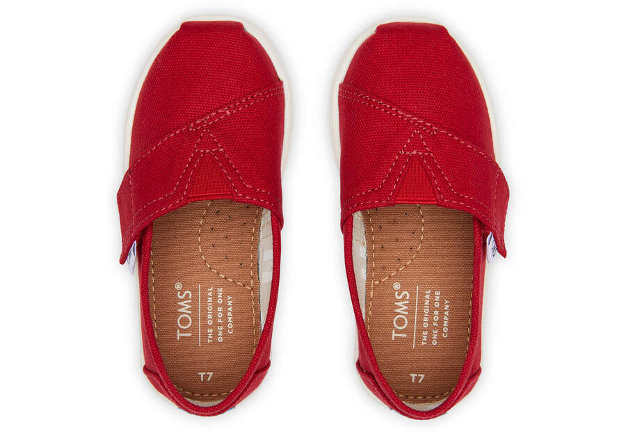 Toms Tiny Alpargata Canvas Alpargatas Kinder Rot Schweiz | Bestellen Schweiz413-825