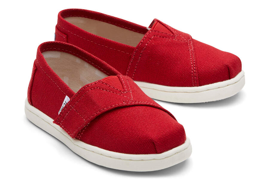 Toms Tiny Alpargata Canvas Alpargatas Kinder Rot Schweiz | Bestellen Schweiz413-825