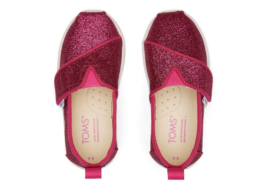 Toms Tiny Alpargata Glitter Alpargatas Kinder Dunkelrosa Schweiz | Bestellen Schweiz128-187