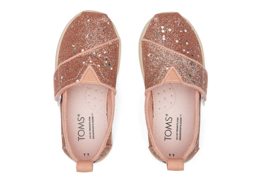 Toms Tiny Alpargata Glitter Alpargatas Kinder Rosa Gold Schweiz | Bestellen Schweiz377-123