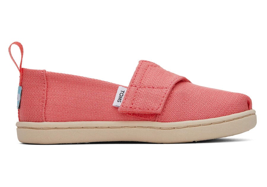 Toms Tiny Alpargata Refibra Tencel Textured Woven Alpargatas Kinder Koralle Schweiz | Bestellen Schweiz812-676