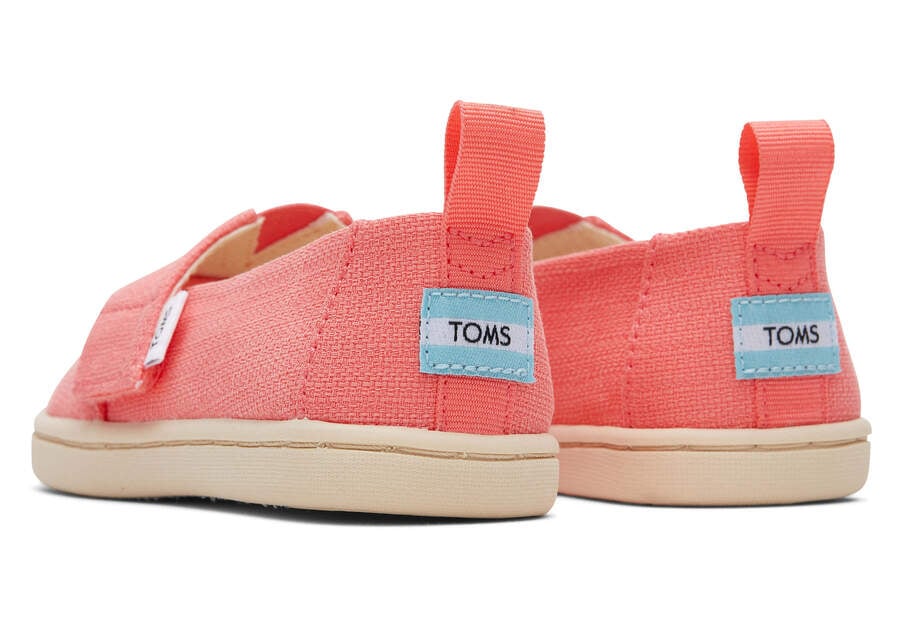 Toms Tiny Alpargata Refibra Tencel Textured Woven Alpargatas Kinder Koralle Schweiz | Bestellen Schweiz812-676