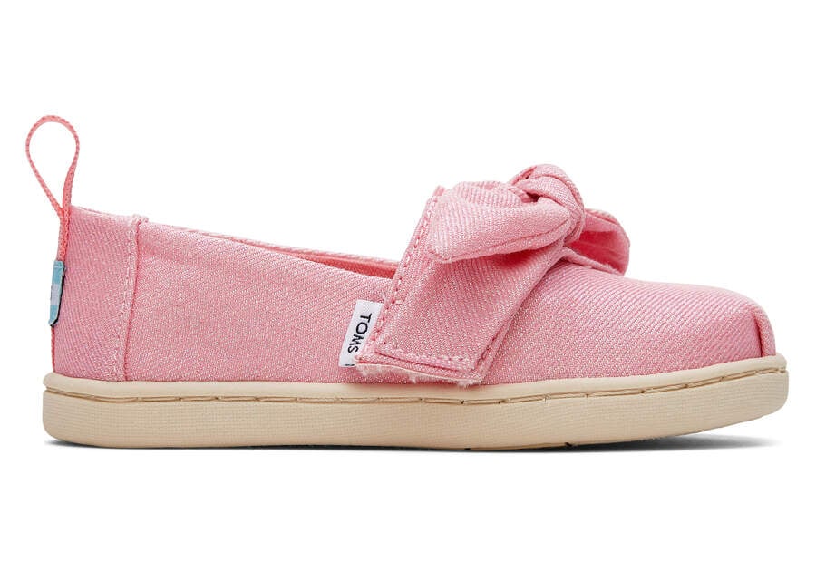 Toms Tiny Alpargata Twill Glimmer Bow Alpargatas Kinder Rosa Schweiz | Bestellen Schweiz602-259