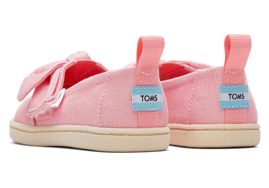 Toms Tiny Alpargata Twill Glimmer Bow Alpargatas Kinder Rosa Schweiz | Bestellen Schweiz602-259