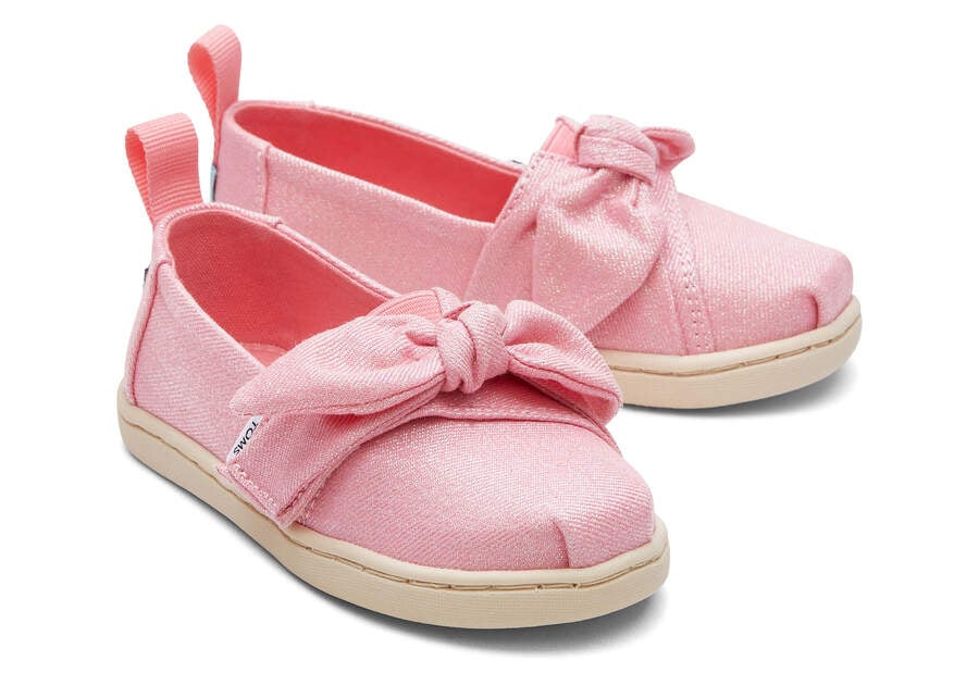 Toms Tiny Alpargata Twill Glimmer Bow Alpargatas Kinder Rosa Schweiz | Bestellen Schweiz602-259