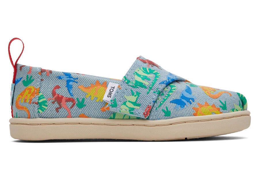 Toms Tiny Alpargata Washed Denim Dinomite Dinos Alpargatas Kinder Blau Schweiz | Bestellen Schweiz733-155