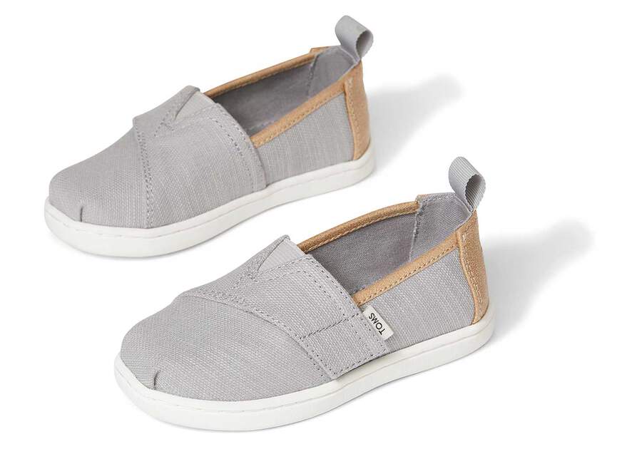 Toms Tiny Alpargata Woven Alpargatas Kinder Grau Schweiz | Bestellen Schweiz603-329