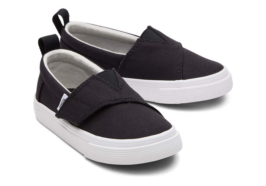 Toms Tiny Fenix Slip-On Canvas Sneakers Kinder Schwarz Schweiz | Bestellen Schweiz707-462