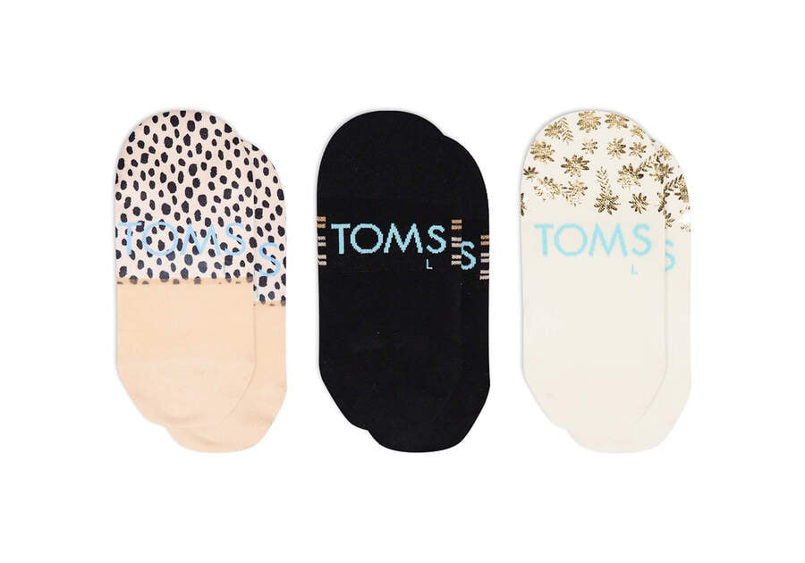 Toms Ultimate No Show Socks Floral 3 Pack Socken Damen Mehrfarbig Schweiz | Bestellen Schweiz541-501