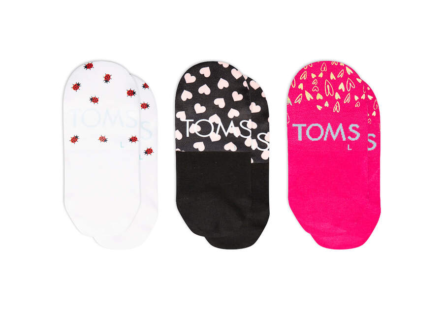 Toms Ultimate No Show Socks Valentines 3 Pack Socken Damen Rosa Mehrfarbig Schweiz | Bestellen Schweiz140-284