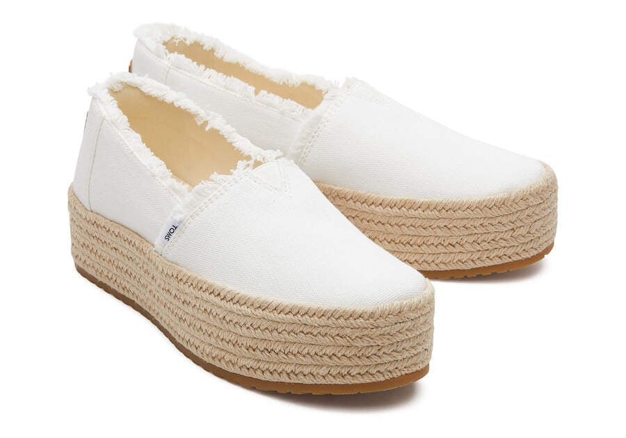 Toms Valencia Plattform Espadrilles Espadrilles Damen Weiß Schweiz | Bestellen Schweiz295-366