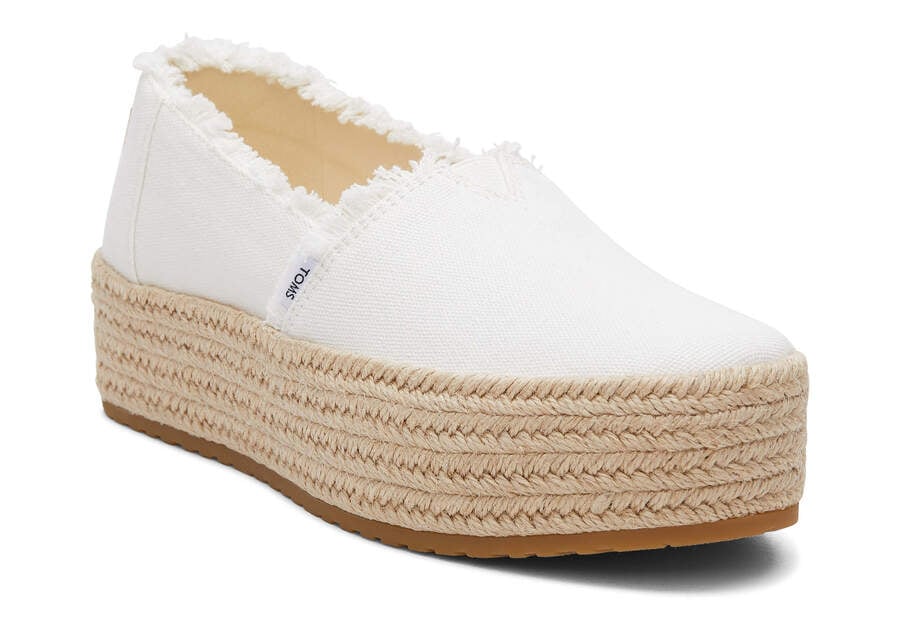 Toms Valencia Plattform Espadrilles Espadrilles Damen Weiß Schweiz | Bestellen Schweiz295-366