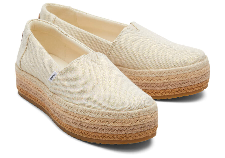 Toms Valencia Plattform Espadrilles Espadrilles Damen Braun Metal Schweiz | Bestellen Schweiz456-112