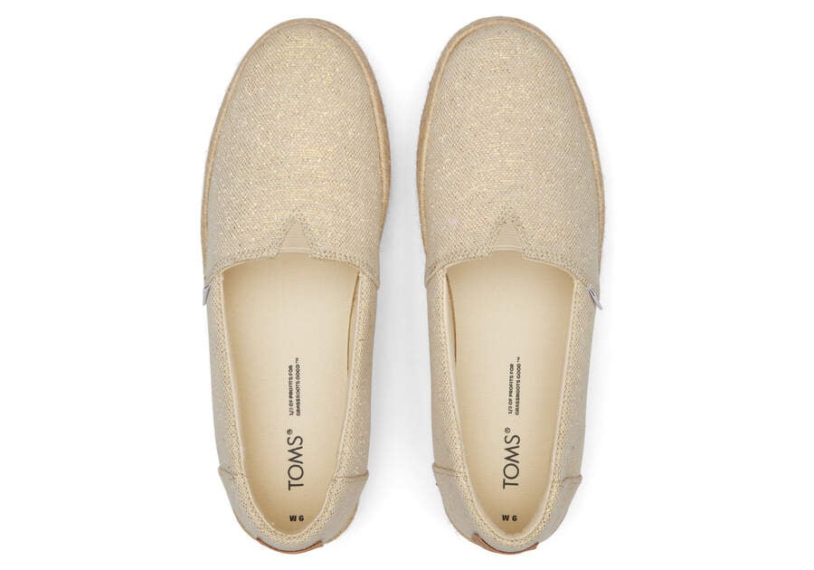 Toms Valencia Plattform Espadrilles Espadrilles Damen Braun Metal Schweiz | Bestellen Schweiz456-112