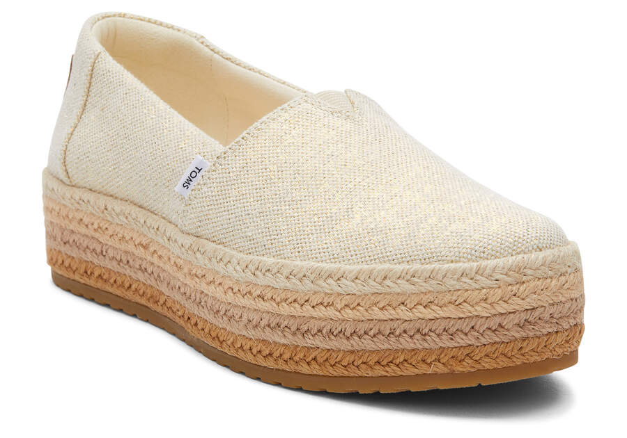 Toms Valencia Plattform Espadrilles Espadrilles Damen Braun Metal Schweiz | Bestellen Schweiz456-112