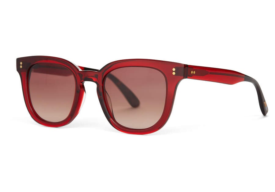 Toms Venice Sonnenbrille Damen Rot Braun Schweiz | Bestellen Schweiz305-699