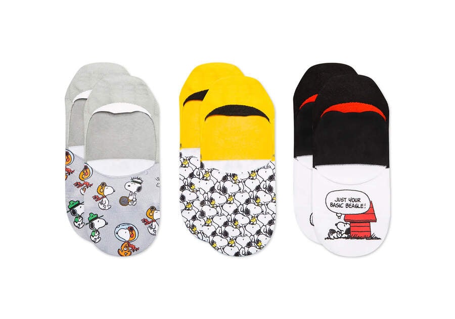 Toms X Peanuts® Ultimate No Show 3 Pack Socken Herren Mehrfarbig Schweiz | Bestellen Schweiz217-138