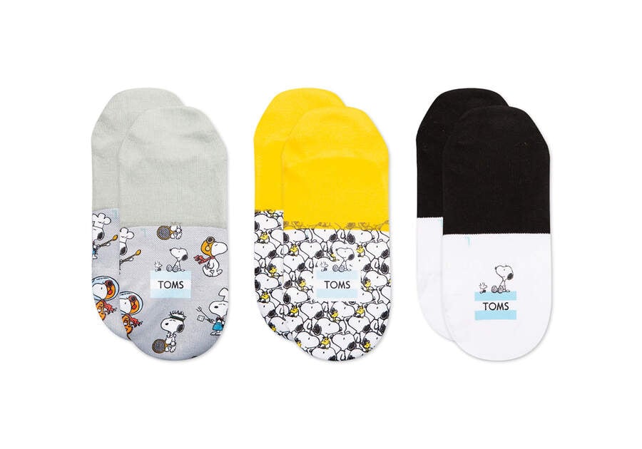 Toms X Peanuts® Ultimate No Show 3 Pack Socken Herren Mehrfarbig Schweiz | Bestellen Schweiz217-138