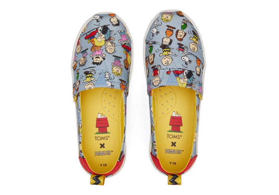 Toms X Peanuts® Youth Alpargata Alpargatas Kinder Blau Schweiz | Bestellen Schweiz415-715