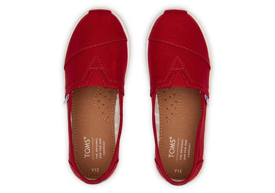 Toms Youth Alpargata Canvas Alpargatas Kinder Rot Schweiz | Bestellen Schweiz891-165