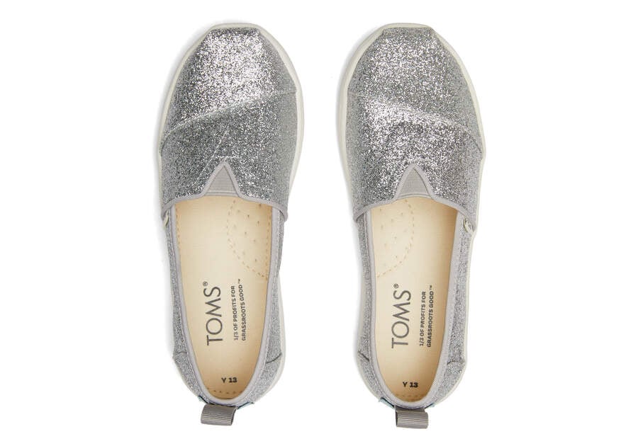 Toms Youth Alpargata Glimmer Alpargatas Kinder Silber Schweiz | Bestellen Schweiz856-829