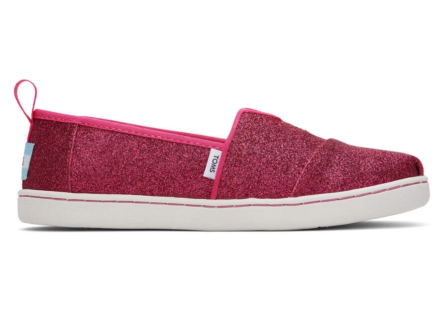 Toms Youth Alpargata Glitter Alpargatas Kinder Dunkelrosa Schweiz | Bestellen Schweiz314-587