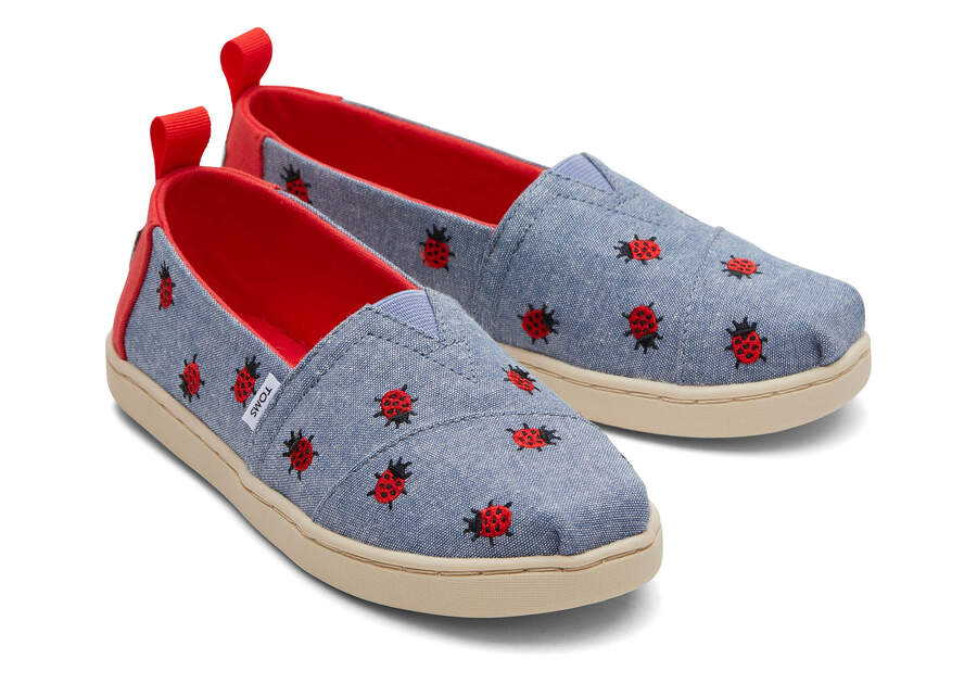 Toms Youth Alpargata Lucky Ladybugs Alpargatas Kinder Blau Schweiz | Bestellen Schweiz840-751