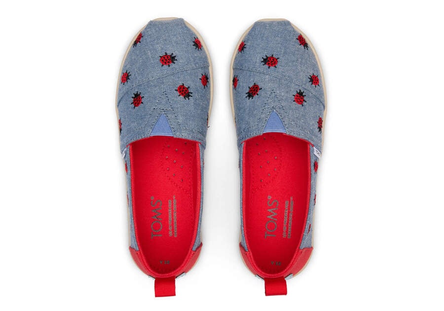 Toms Youth Alpargata Lucky Ladybugs Alpargatas Kinder Blau Schweiz | Bestellen Schweiz840-751