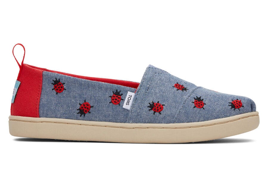 Toms Youth Alpargata Lucky Ladybugs Alpargatas Kinder Blau Schweiz | Bestellen Schweiz840-751