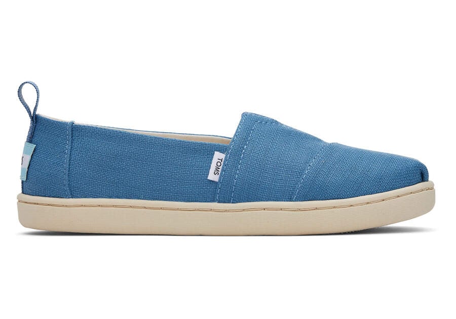 Toms Youth Alpargata Refibra Tencel Textured Woven Alpargatas Kinder Blau Schweiz | Bestellen Schweiz524-359