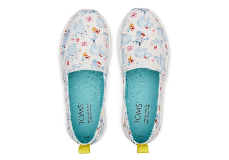 Toms Youth Alpargata Summer Hippos Alpargatas Kinder Weiß Schweiz | Bestellen Schweiz771-607