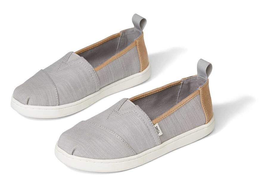 Toms Youth Alpargata Woven Alpargatas Kinder Grau Schweiz | Bestellen Schweiz153-041