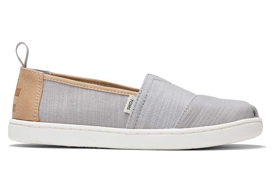 Toms Youth Alpargata Woven Alpargatas Kinder Grau Schweiz | Bestellen Schweiz153-041