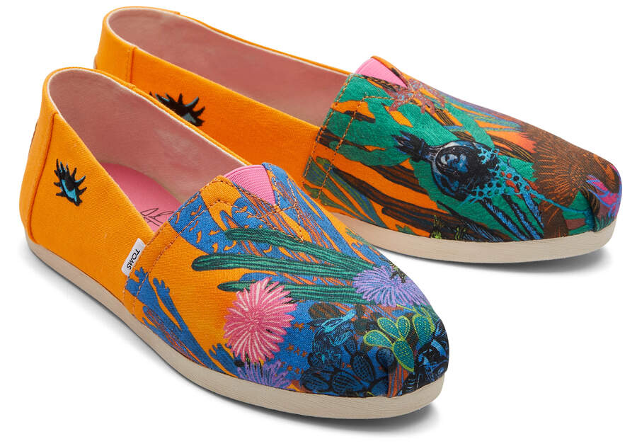 Toms x Stephanie Mercado Alpargatas Damen Orange Schweiz | Bestellen Schweiz460-679