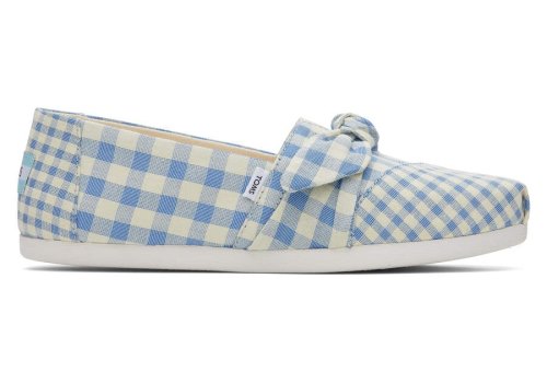 Toms Alpargata Gingham Alpargatas Damen Blau Schweiz | Bestellen Schweiz322-252