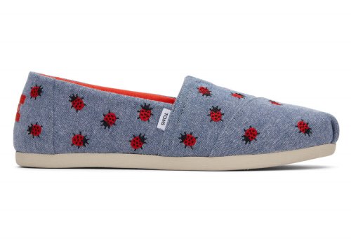 Toms Alpargata Ladybugs Alpargatas Damen Blau Schweiz | Bestellen Schweiz354-408