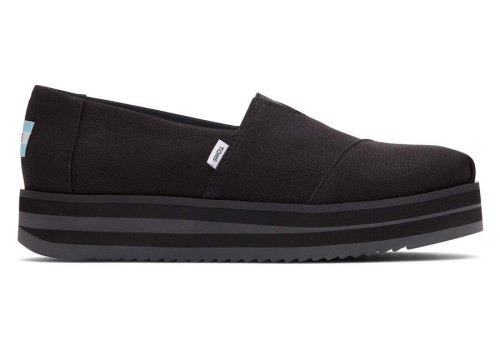 Toms Alpargata Midform Espadrilles Plateauschuhe Damen Schwarz Schweiz | Bestellen Schweiz202-742