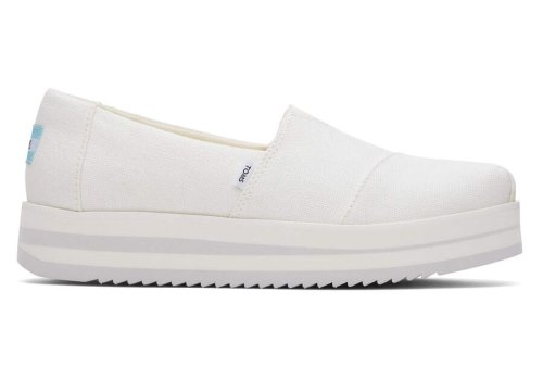 Toms Alpargata Midform Espadrilles Plateauschuhe Damen Weiß Schweiz | Bestellen Schweiz232-333