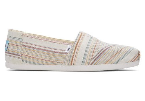 Toms Alpargata Stripes Recycled Baumwoll Alpargatas Damen Weiß Schweiz | Bestellen Schweiz350-860