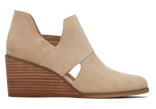 Toms Kallie Wedge Cutout Stiefeletten Damen Beige Schweiz | Bestellen Schweiz304-055