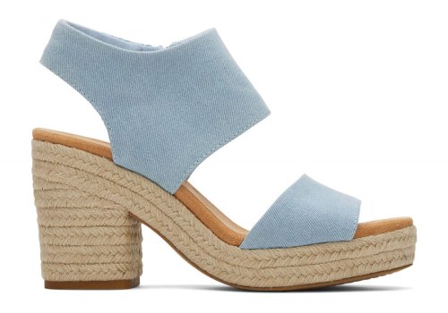 Toms Majorca Rope Plattform Sandal Sandalen Damen Blau Schweiz | Bestellen Schweiz534-427