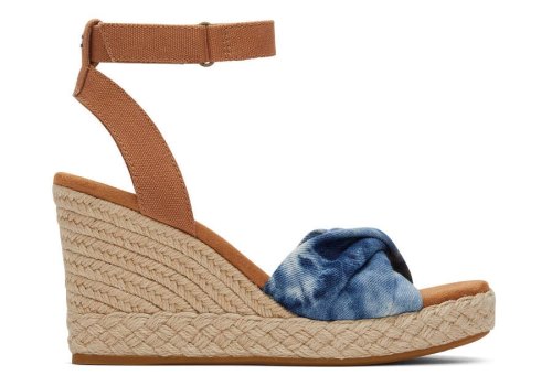 Toms Marisela Wedge Sandal Sandalen Damen Navy Schweiz | Bestellen Schweiz608-626