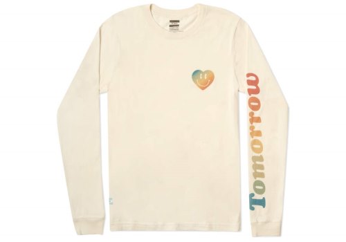 Toms TOMORROW Logo Long Sleeve T-shirts Damen Weiß Schweiz | Bestellen Schweiz705-470