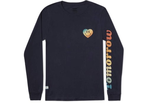 Toms TOMORROW Logo Long Sleeve T-shirts Herren Navy Schweiz | Bestellen Schweiz854-094