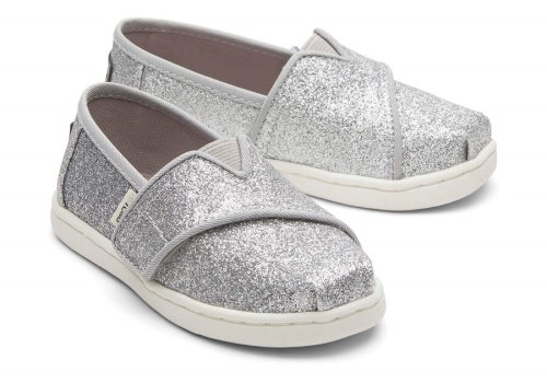 Toms Tiny Alpargata Glitter Alpargatas Kinder Silber Schweiz | Bestellen Schweiz584-603